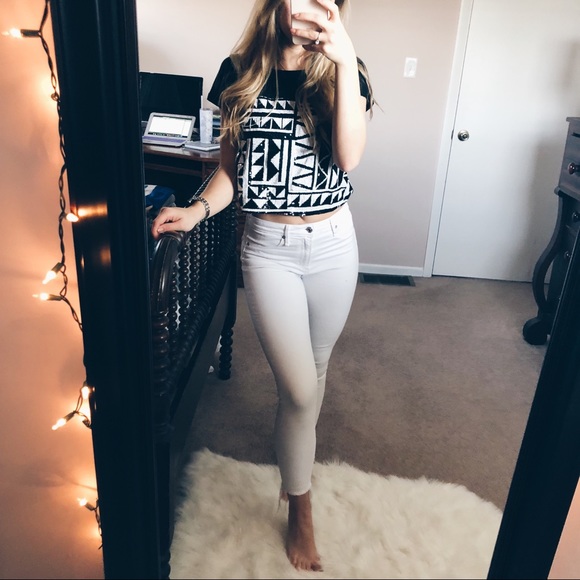 Tops - Black Sequined Crop Mesh Top